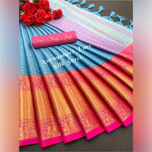 Aab Narayanpet Fancy Ocassional Silk Saree Collection